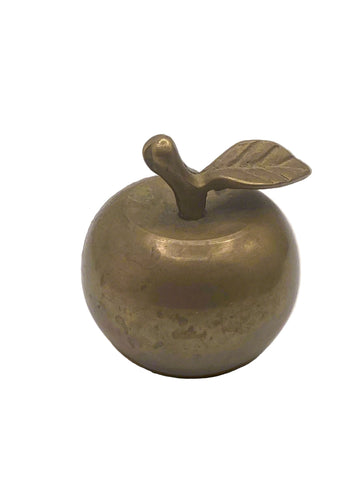 Vintage Brass Apple Bell Paper Weight
