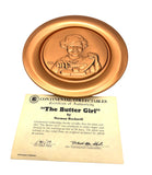 Vintage Norman Rockwell "The Butter Girl" Copper Collector Plate 1979