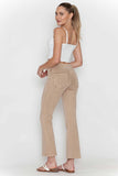 Chatoyant Mineral Wash Capris With Pockets Beige