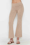 Chatoyant Mineral Wash Capris With Pockets Beige