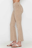 Chatoyant Mineral Wash Capris With Pockets Beige