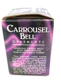 Vintage J.S.N.Y. Carrousel Bell Crystal Glass & Porcelain Horse Ornament with Box