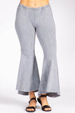 Chatoyant Mineral Wash Cropped Flare Bells Silver