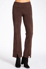 Chatoyant Mineral Wash Straight Fit Pants Brown
