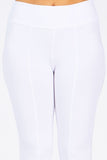 Chatoyant Plus Size Mineral Wash Straight Fit Pants White