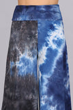 Chatoyant Plus Size Blue and Charcoal Gauchos