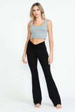 Chatoyant Plus Size Shirred/Ruched Waistband Yoga Pants
