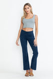 Chatoyant Mineral Wash Capris With Pockets Electric Blue