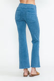 Chatoyant Mineral Wash Capris With Pockets Lt. Denim