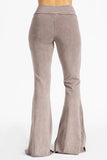 Chatoyant Fit & Flare Raw Edge Bell Bottoms Desert Taupe