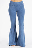 Chatoyant Plus Size Fit & Flare Raw Edge Bell Bottoms Lt. Denim