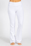 Chatoyant Mineral Washed Bootcut Pants With Side Crochet White