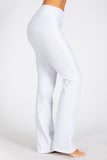 Chatoyant Mineral Washed Bootcut Pants With Side Crochet White