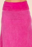 Chatoyant Mineral Wash Long Maxi Skirt Bubble Gum Pink