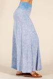Chatoyant Mineral Wash Long Maxi Skirt Powder Blue