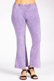 Chatoyant Plus Size Mineral Washed Crop Flare Lilac