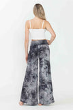 Chatoyant Bohemian Tie Dye Palazzo Pants Grey