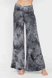 Chatoyant Bohemian Tie Dye Palazzo Pants Grey