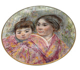 Vintage Royal Doulton 1974 Edna Hibel "Sayuri and Child" Plate #402