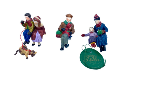 "Department 56 Heritage Village"Christmas At The Park" 3Pc Set