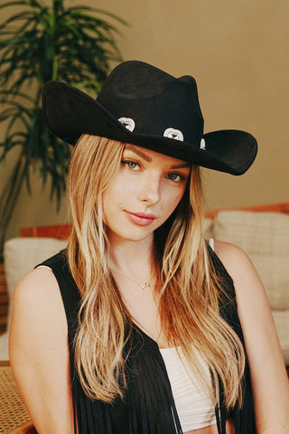 Rhinestone Heart Cowboy Hat