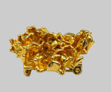 Vintage Faux Gold Vermeil Nugget Brooch