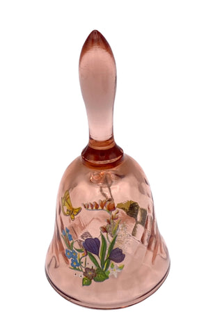 Vintage Fenton Art Pink Glass Bell