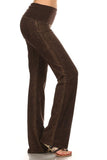 Chatoyant Bootcut Mineral Wash Fold Over Waist Pants Brown