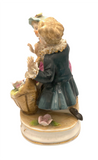 Vintage German Porcelain Figurine Children With Basket