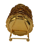7pc. Vintage Gold Tone Metal Coaster Set