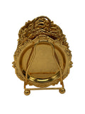 7pc. Vintage Gold Tone Metal Coaster Set