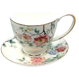 Camellia Tea Cup and Saucer Set by Grace Teaware
