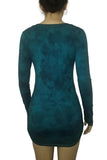 One Soul Collection Green and Black Tie Dye Tunic