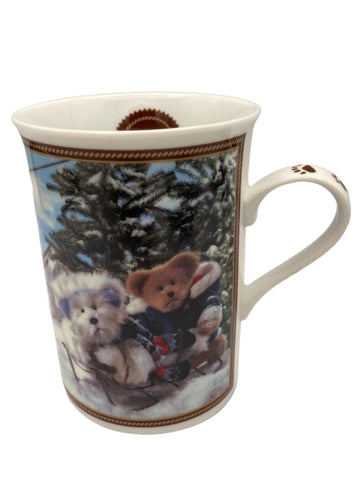 Danbury Mint Vintage Boyds Bear Collector Mugs "Hittin The Slopes"
