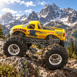 Front view of yellow Fullboar monster truck