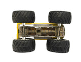 Underside of yellow Fullboar monster truck