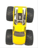 Yellow Hot Wheels Fullboar monster truck, side view