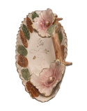 Vintage Hand-Painted Italian Porcelain Vanity Dish Brown Thornes #T28