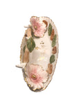 Vintage Hand-Painted Italian Porcelain Vanity Dish White Thorns #T88