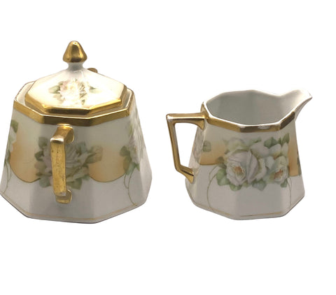 Vintage 1940's JSV Germany Cream and Sugar Set