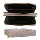 Designer Inspired Faux Leather Crossbody Wallet