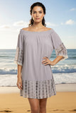 Kori America Gray Tie Dye Boho Dress