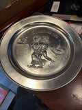Vintage Metawa Holland Christmas 1972 Pewter Collector Plate #2389