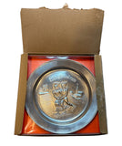 Vintage Metawa Holland Christmas 1972 Pewter Collector Plate #2389