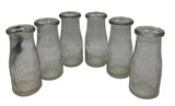 Vintage Heritage Company 1/2 Pint Glass Milk Bottles Set of 6