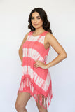 MittoShop Peach Tie Dye Dress