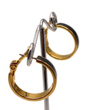 Vintage Monet Black & Gold Hoops