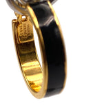 Vintage Monet Black & Gold Hoops