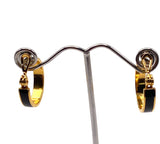 Vintage Monet Black & Gold Hoops
