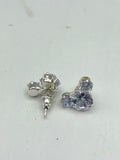 Cubic Zirconia Mouse Earring Silver